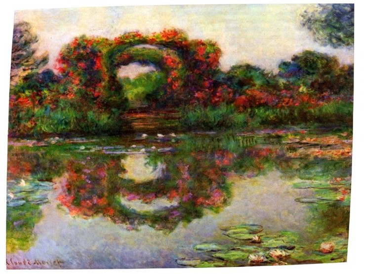 Foliage Trestle-Claude Monet Painting - Click Image to Close